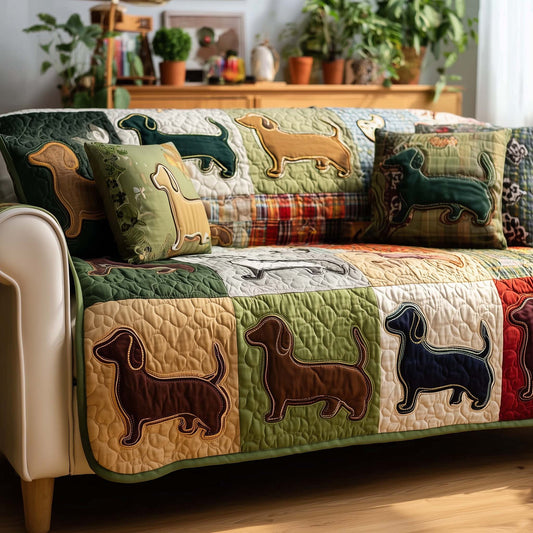 Sausage Dogs Quilted Sofa Cover GFTOMA8181