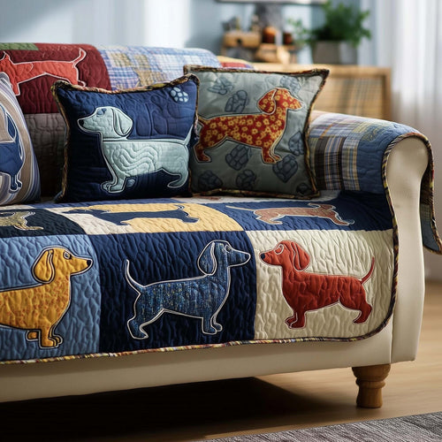 Sausage Dogs Quilted Sofa Cover GFTOMA8185
