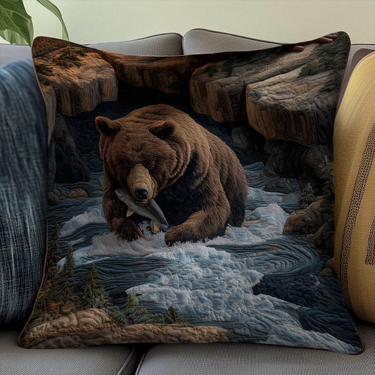 Wilderness Bear Quilted Pillow Case GFTOMA8233