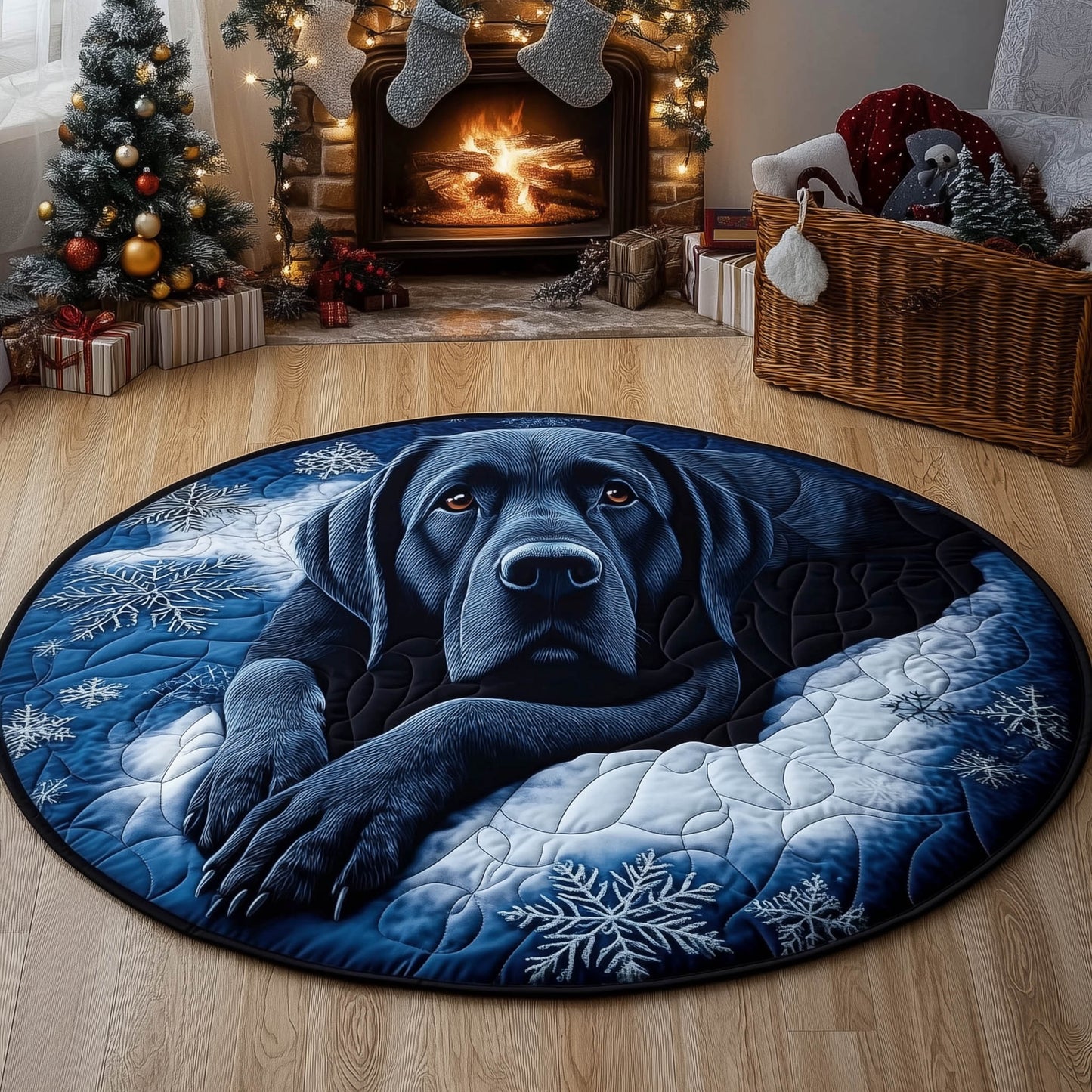 Labrador Quilted Round Mat GFTOMA8245