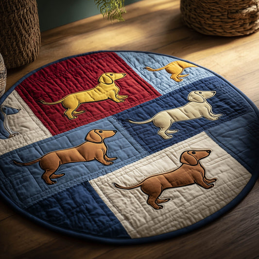 Sausage Dogs Quilted Round Mat GFTOMA8250