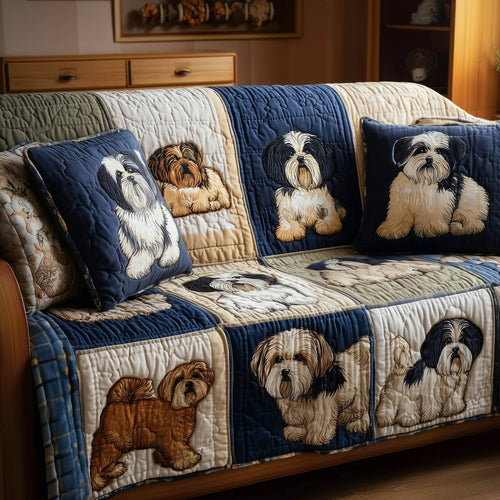 Shih Tzu Quilted Sofa Cover GFTOMA8260