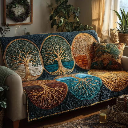 Tree Of Life Quilted Sofa Cover GFTOMA8266