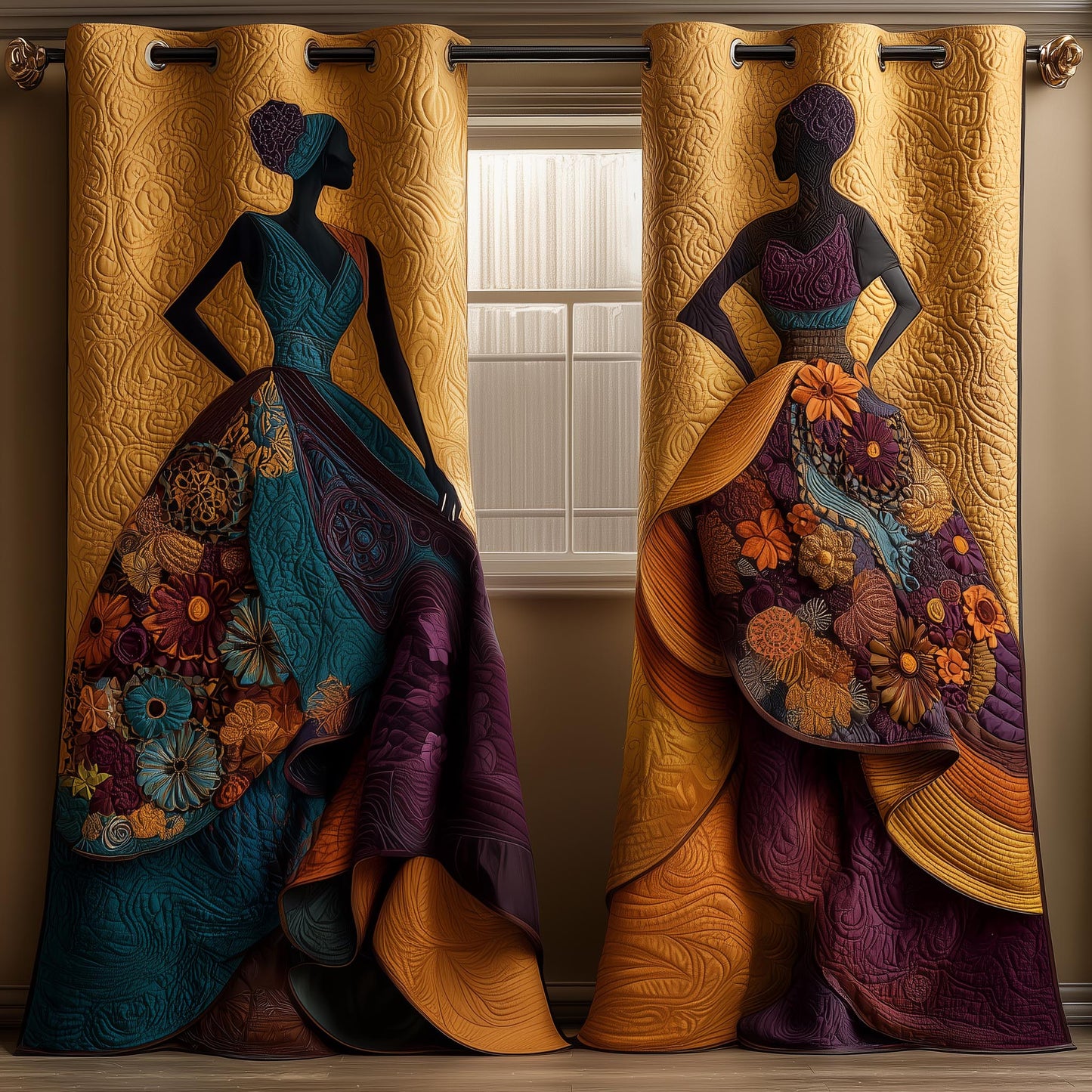 Melanin Quilted Curtains GFTOMA8286