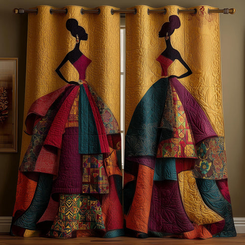 Golden Queens Quilted Curtains GFTOMA8289