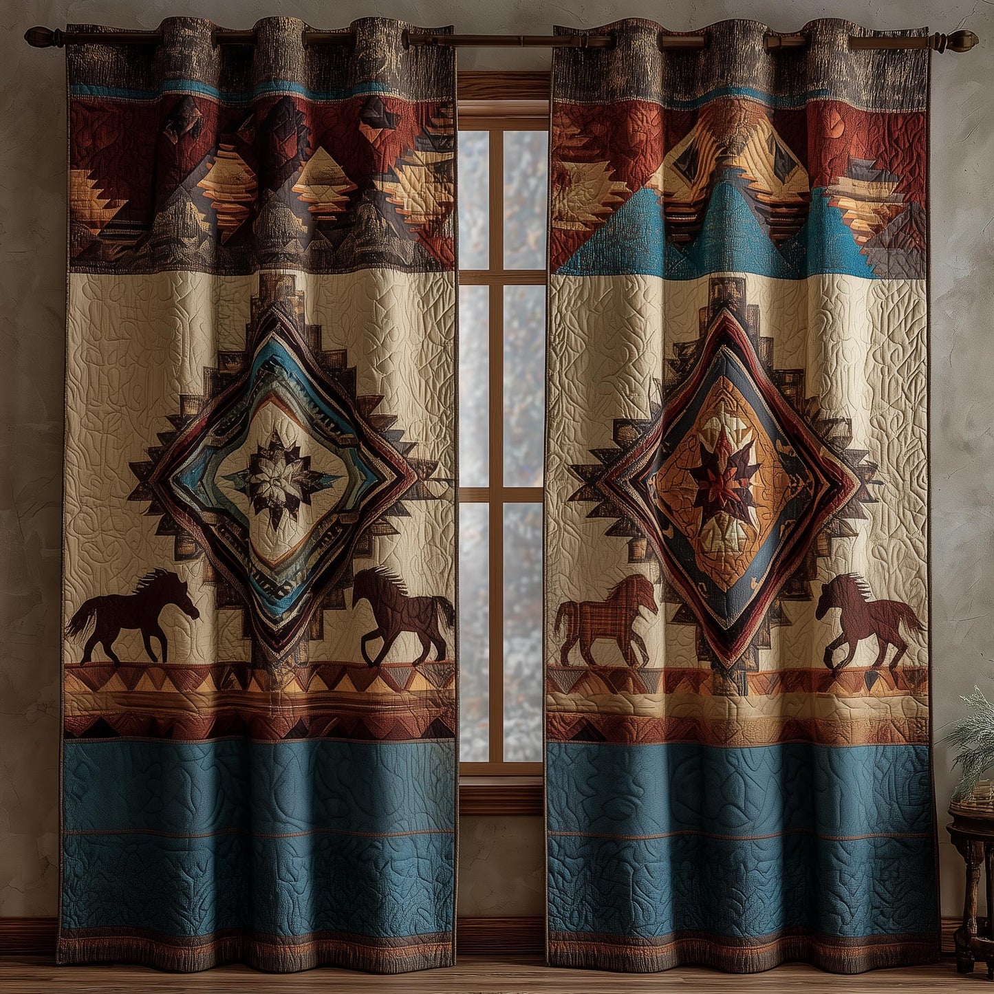 Horse Quilted Curtains GFTOMA8295
