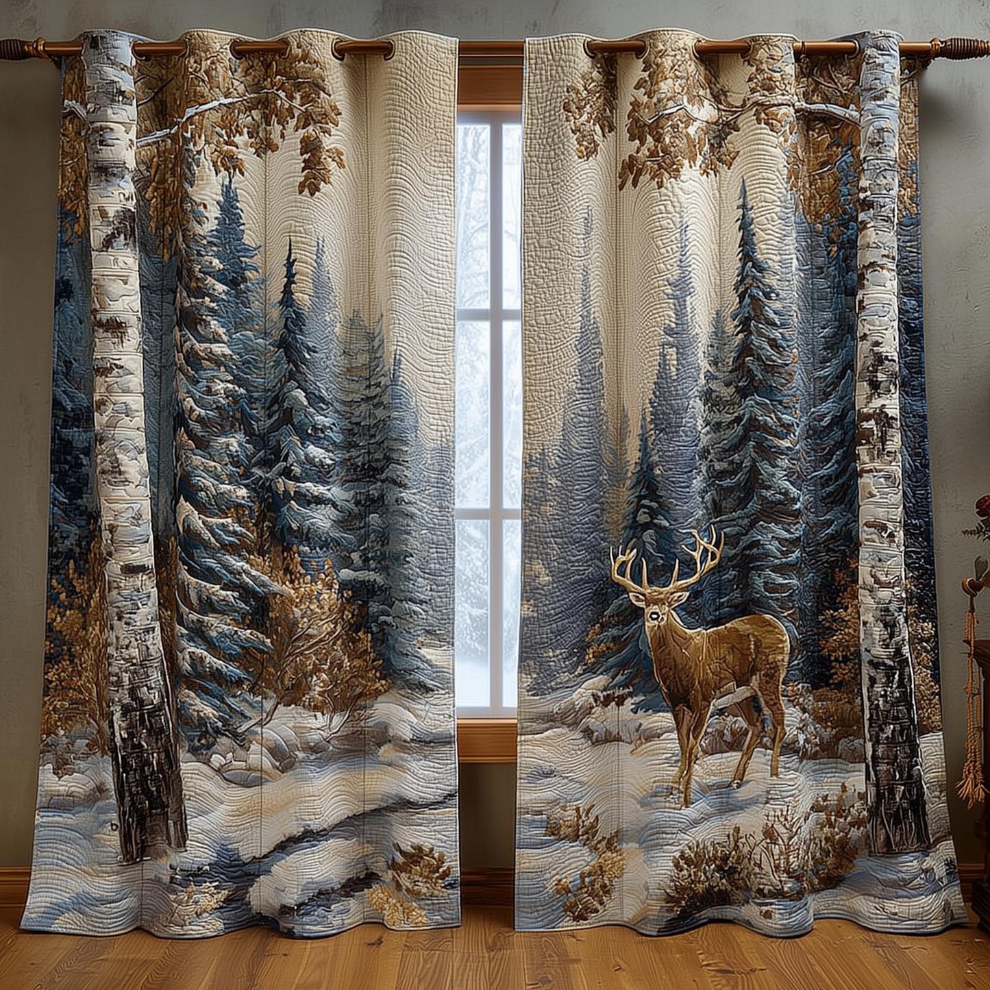 Deer Quilted Curtains GFTOMA8302