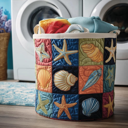 Ocean Breeze Quilted Laundry Basket GFTOMA8359