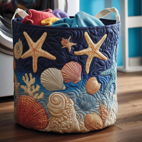 Ocean Breeze Quilted Laundry Basket GFTOMA8361
