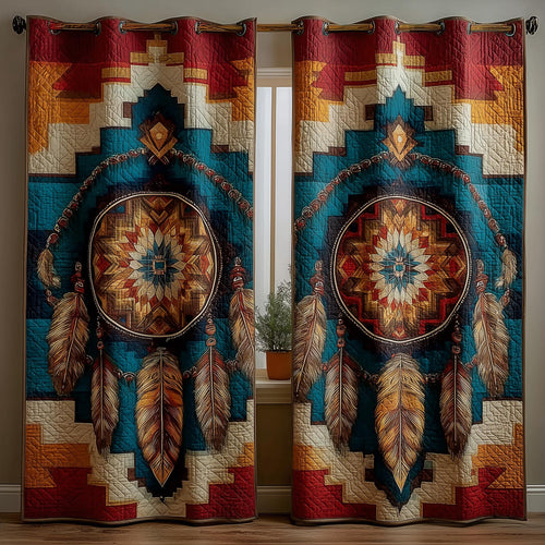 Tribal Soul Dreamcatcher Quilted Curtains GFTOMA8364