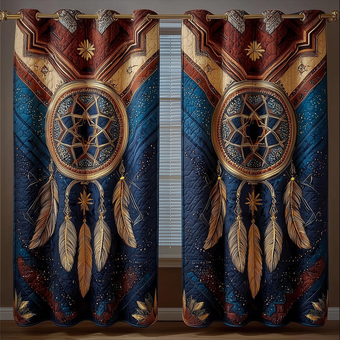 Tribal Soul Dreamcatcher Quilted Curtains GFTOMA8367