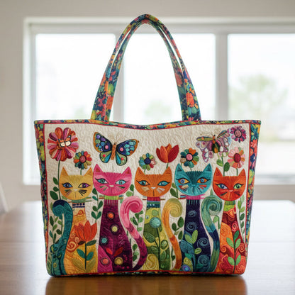Cat Purrs Quilted Tote Bag GFTOMA8387