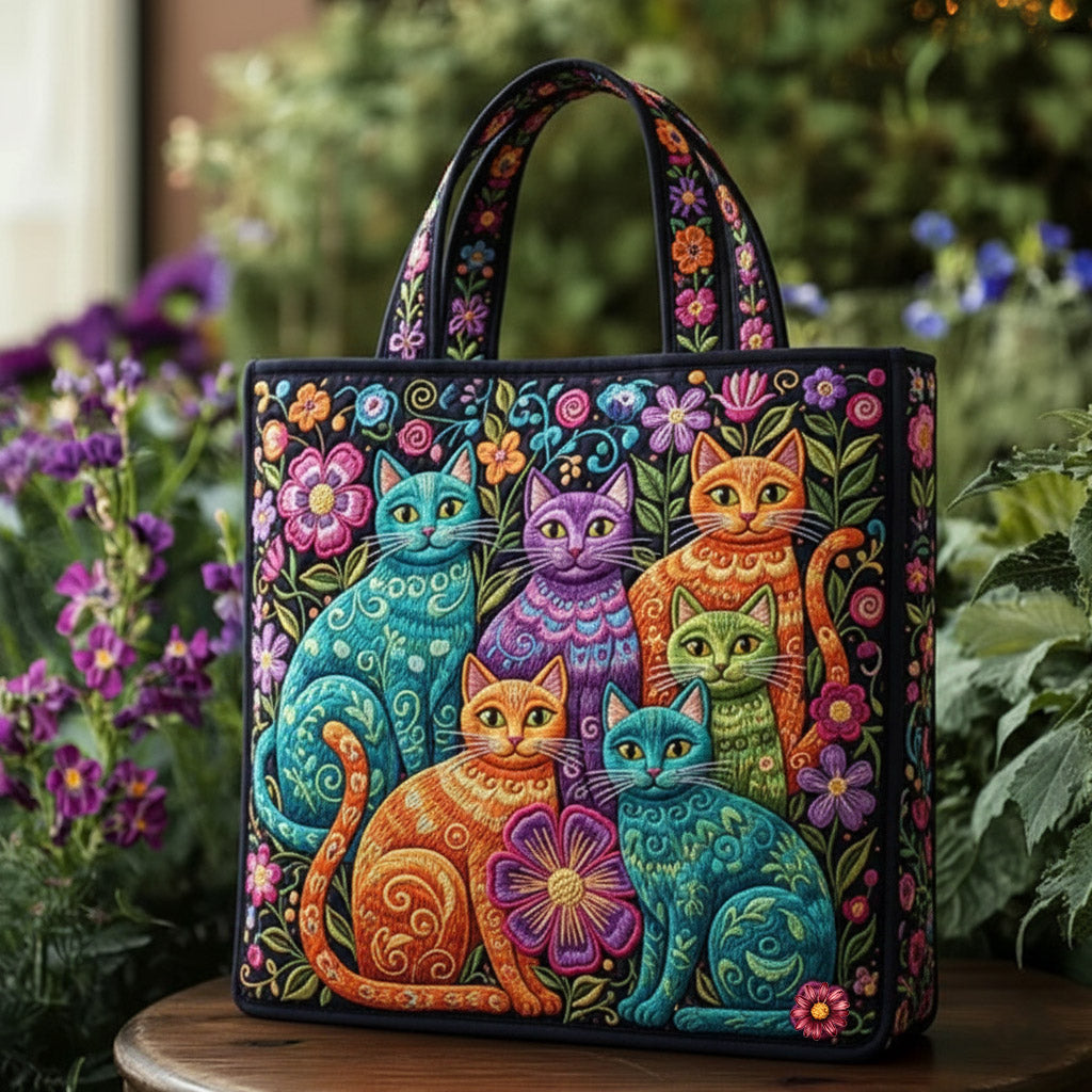 Cat Purrs Quilted Tote Bag GFTOMA8388