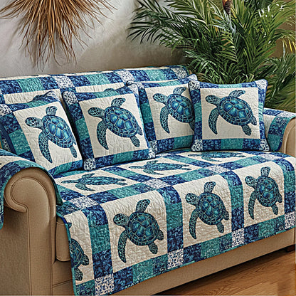 Turtle Tide Quilted Sofa Cover GFTOMA8390