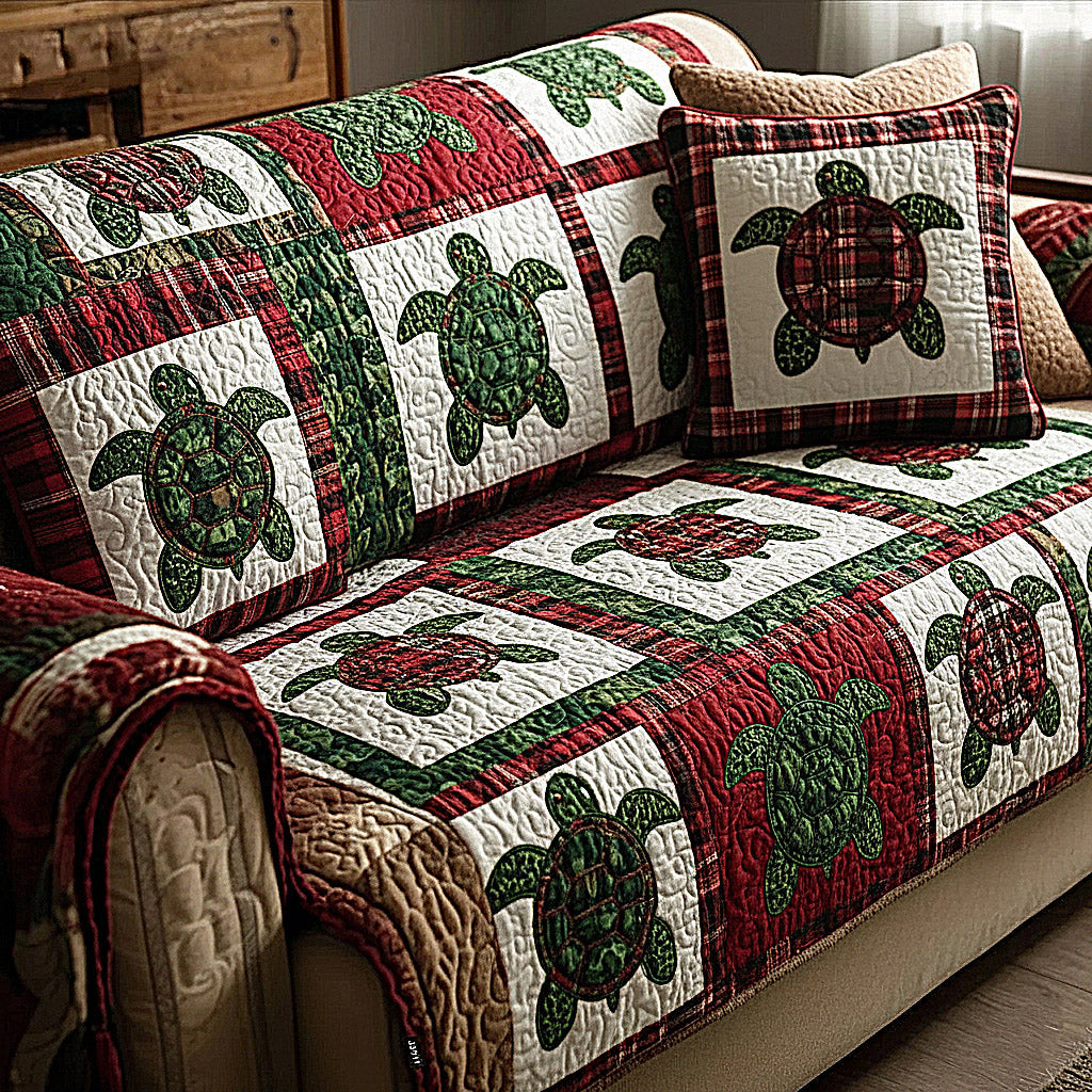 Turtle Tide Quilted Sofa Cover GFTOMA8392