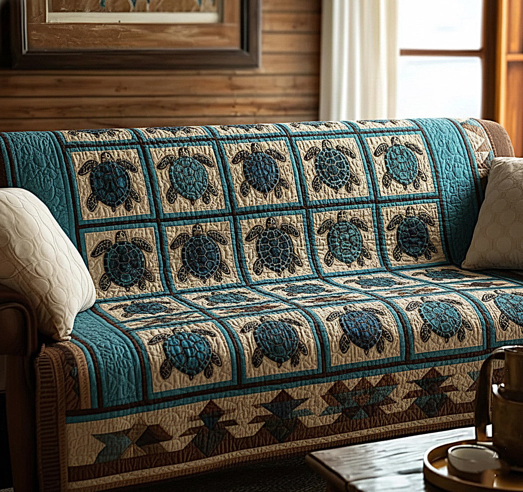 Turtle Tide Quilted Sofa Cover GFTOMA8394