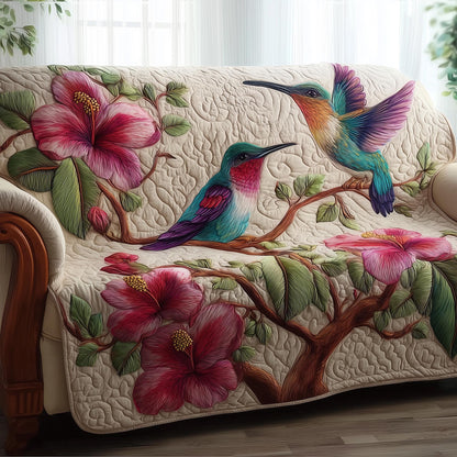 Hummingbird Blossom Quilted Sofa Cover GFTOMA8395