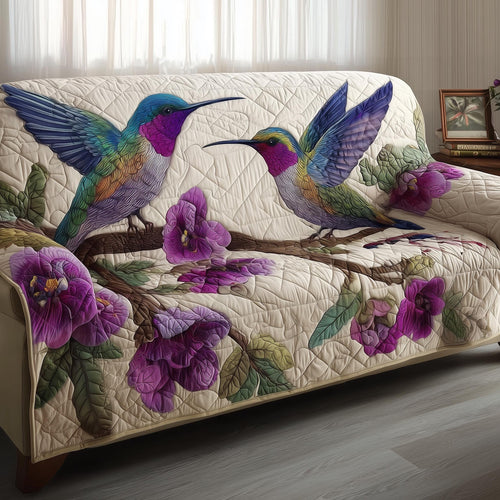Hummingbird Blossom Quilted Sofa Cover GFTOMA8396