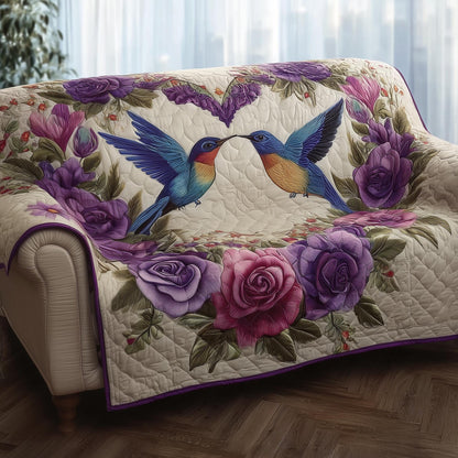 Hummingbird Blossom Quilted Sofa Cover GFTOMA8398