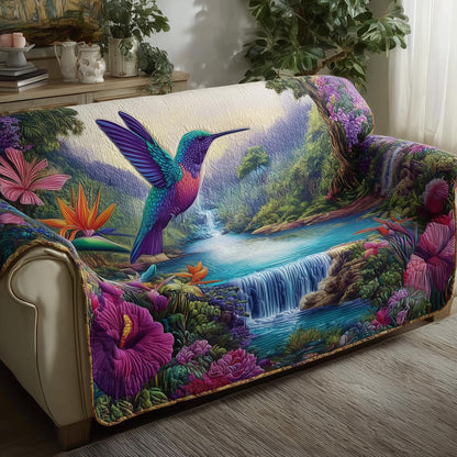 Hummingbird Blossom Quilted Sofa Cover GFTOMA8399