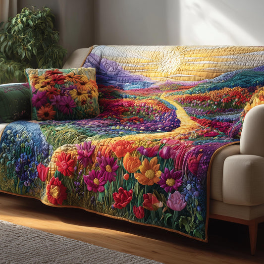 Golden Horizon Quilted Sofa Cover GFTOMA8403