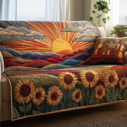 Golden Horizon Quilted Sofa Cover GFTOMA8405