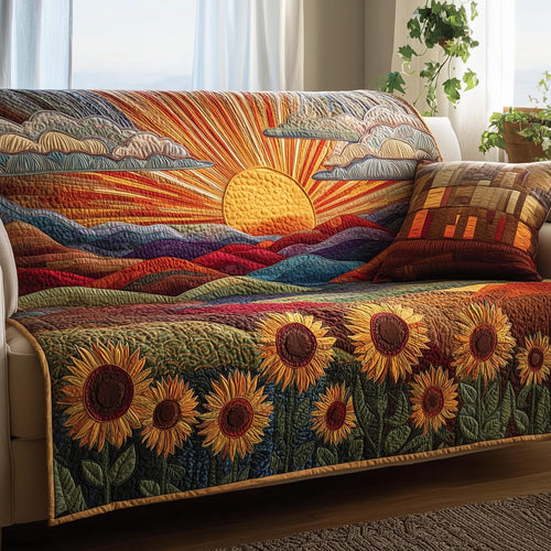 Golden Horizon Quilted Sofa Cover GFTOMA8405