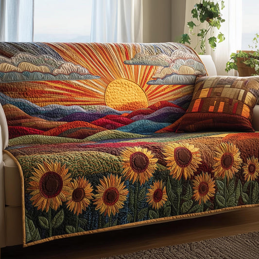 Golden Horizon Quilted Sofa Cover GFTOMA8405