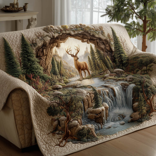 Deer Quilted Sofa Cover GFTOMA8423