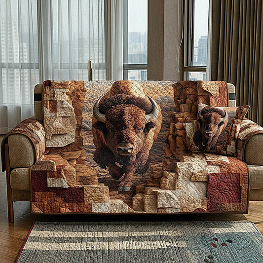 Bison Legacy Quilted Sofa Cover GFTOMA8428
