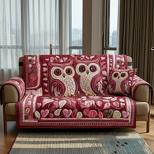 Twilight Owls Quilted Sofa Cover GFTOMA8432