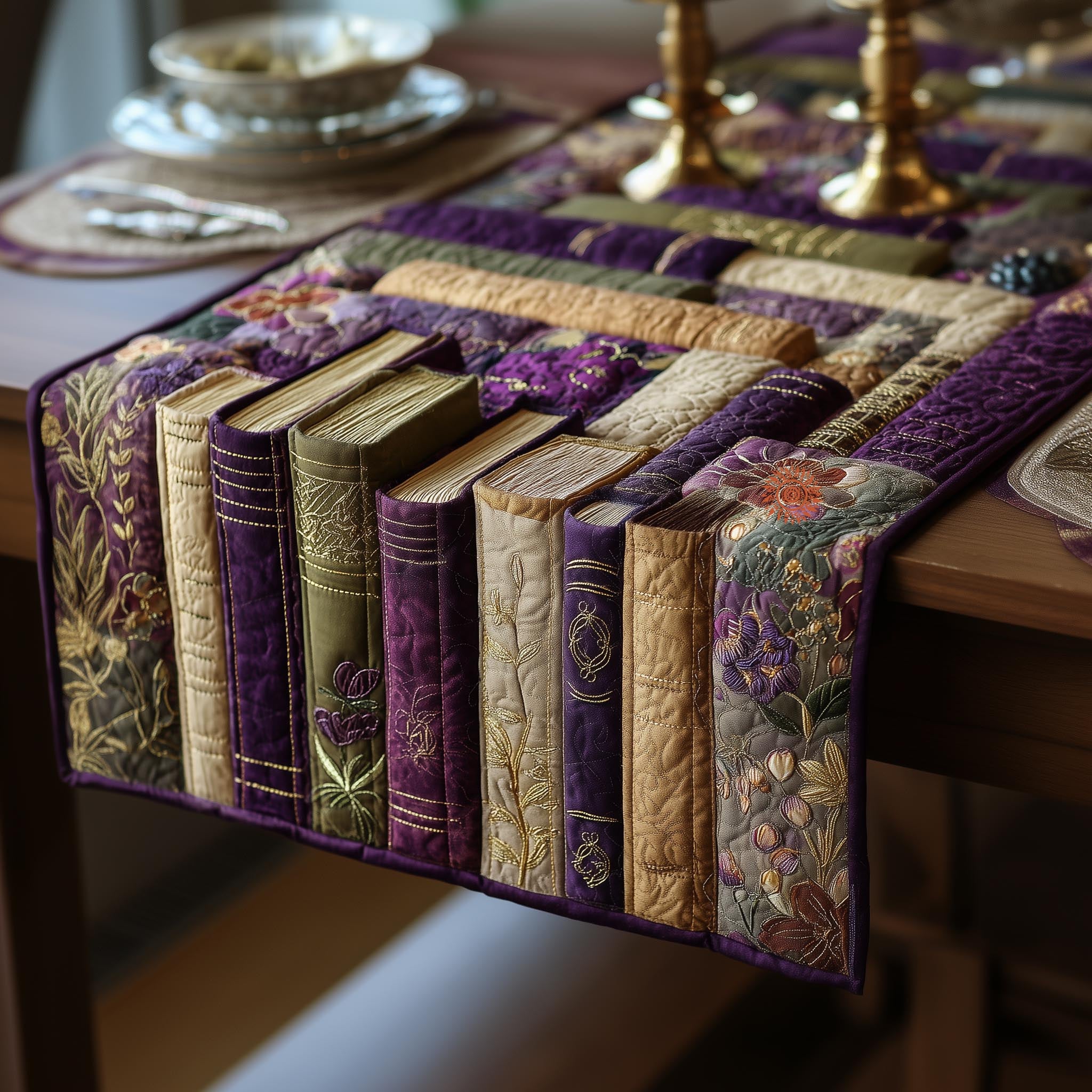 Book Nook Quilted Table Runner GFTOMA8534 – Patchique Store