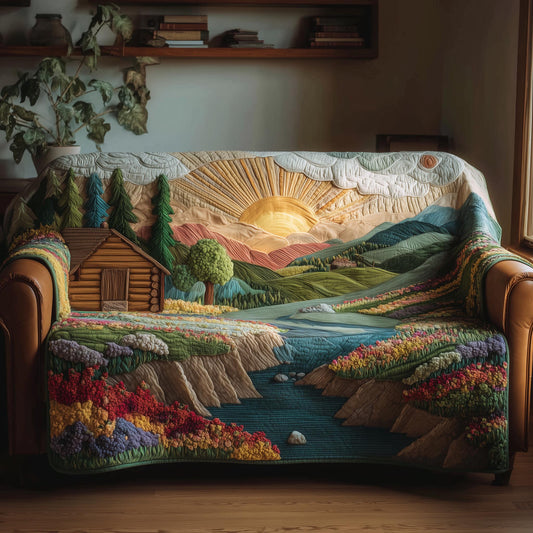 Meadow Cabin Quilted Sofa Cover GFTOMA8559