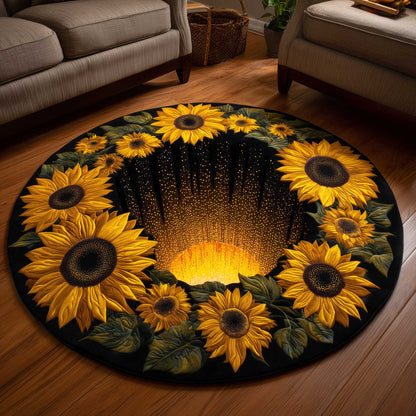 Sunflower Bloom Quilted Round Mat GFTOMA8590