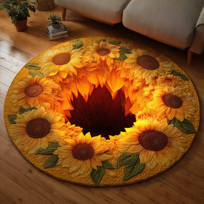 Sunflower Bloom Quilted Round Mat GFTOMA8592