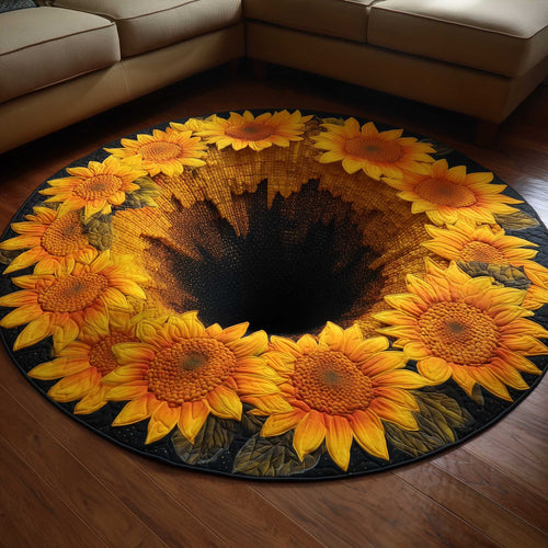 Sunflower Bloom Quilted Round Mat GFTOMA8593