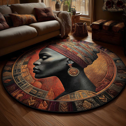 African Sunlight Quilted Round Mat GFTOMA8596