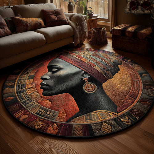 African Sunlight Quilted Round Mat GFTOMA8596