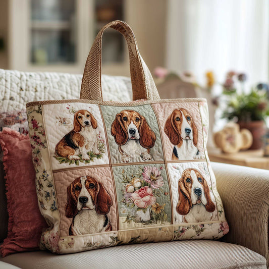 Basset Hounds Quilted Tote Bag GFTOMA8618