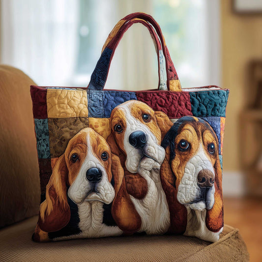 Basset Hounds Quilted Tote Bag GFTOMA8621
