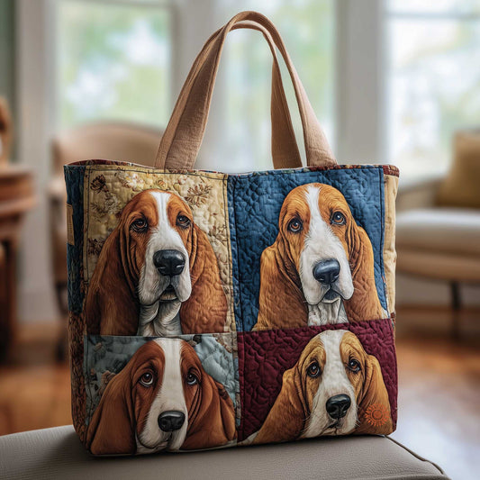 Basset Hounds Quilted Tote Bag GFTOMA8622