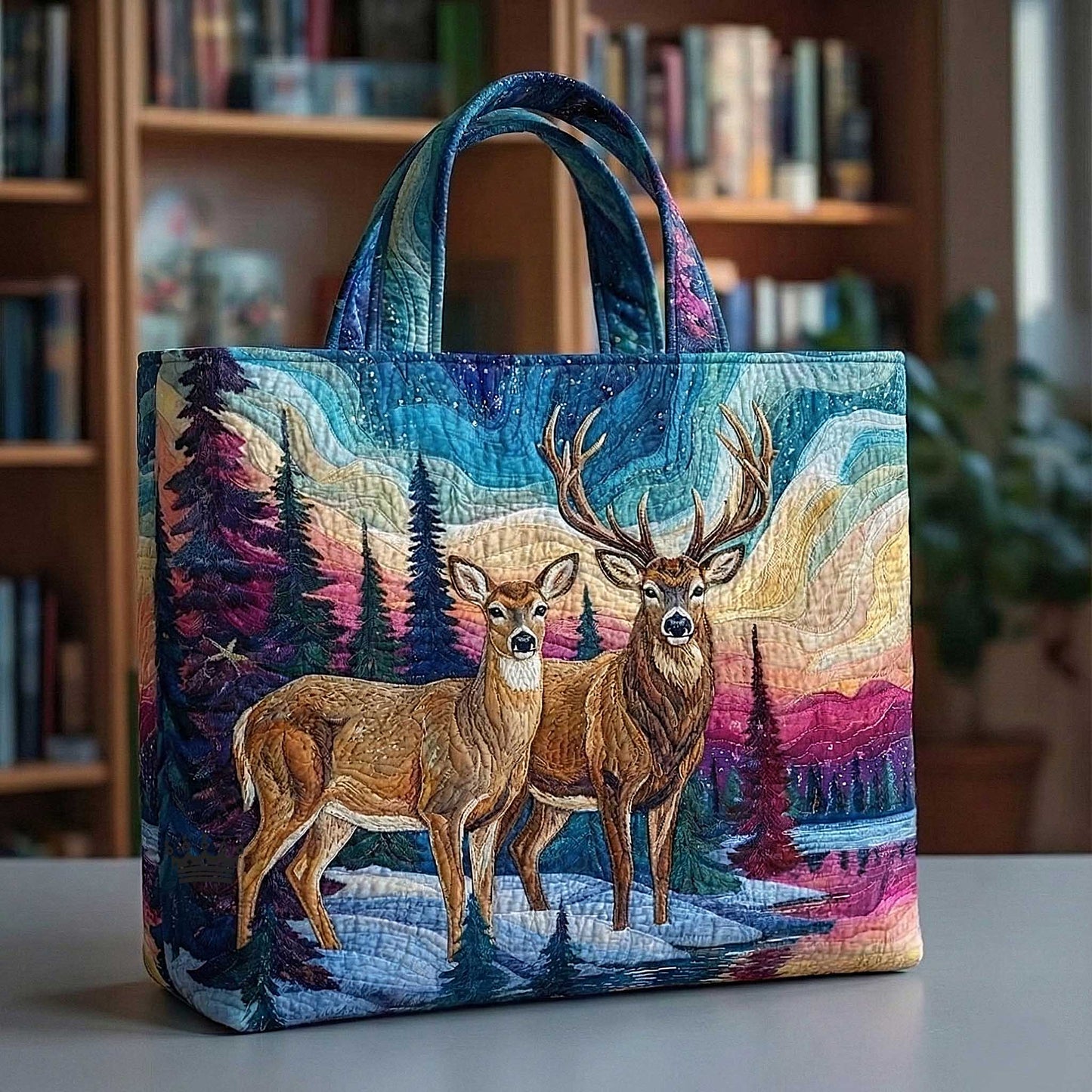 Deer Quilted Tote Bag GFTOMA8624