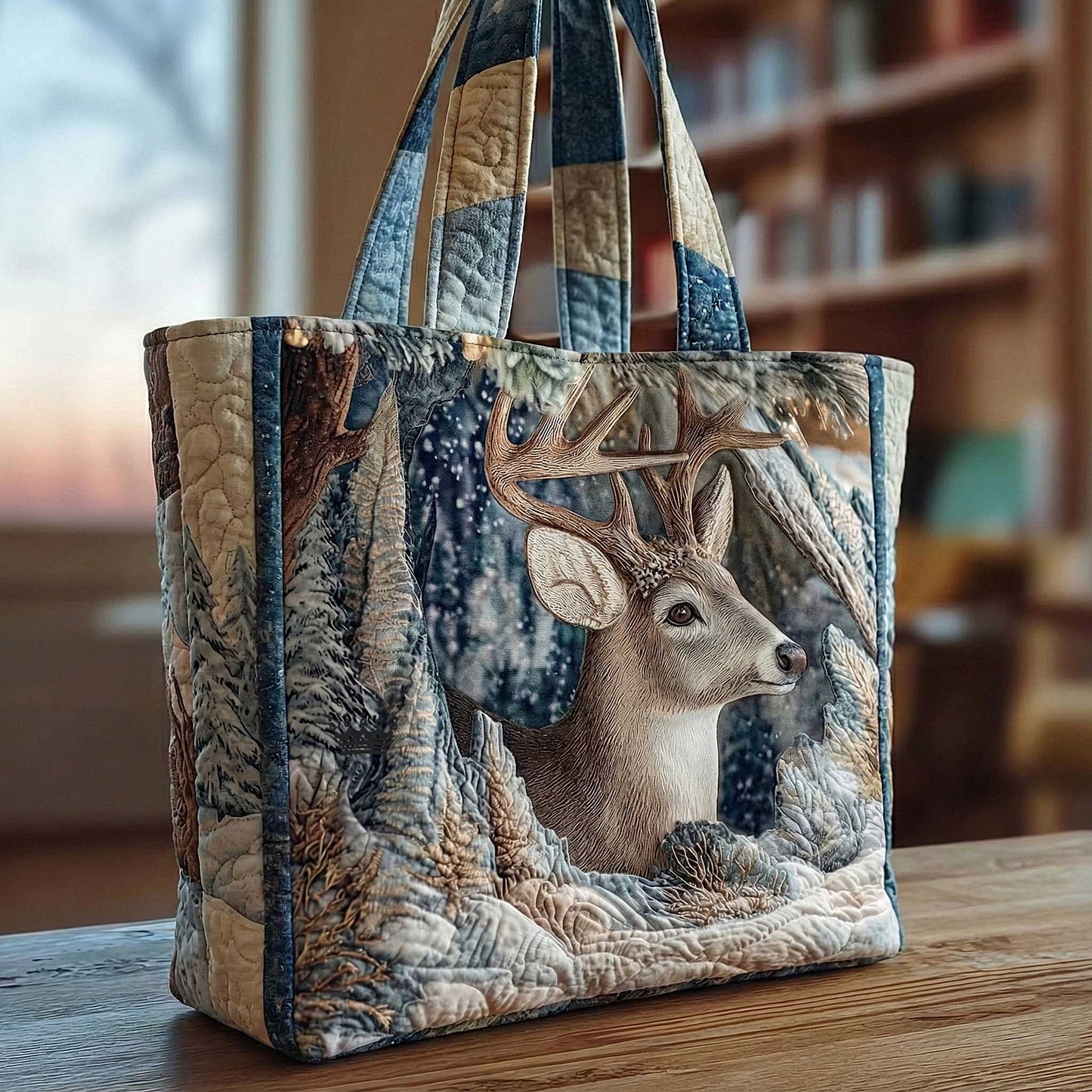 Deer Quilted Tote Bag GFTOMA8627