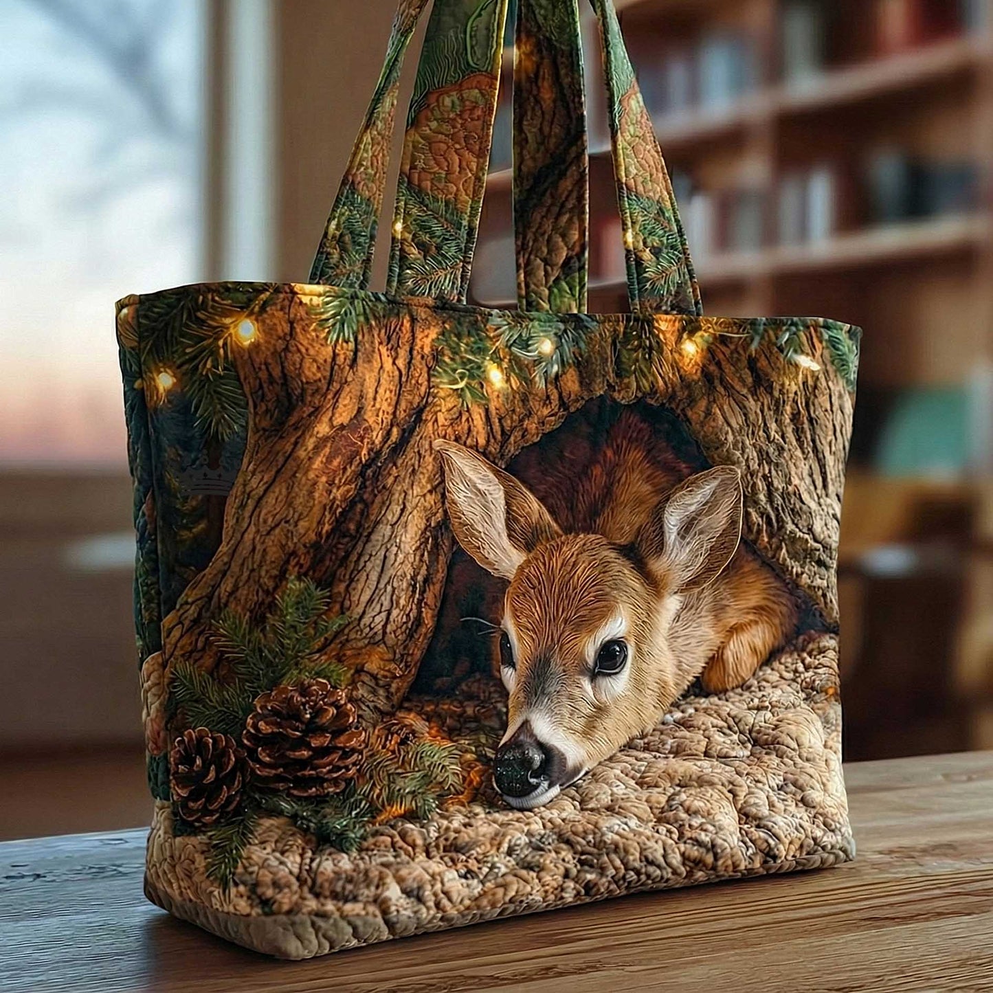 Deer Quilted Tote Bag GFTOMA8629