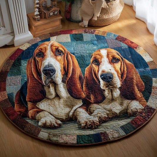 Basset Hounds Quilted Round Mat GFTOMA8660