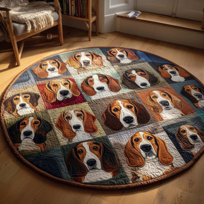 Basset Hounds Quilted Round Mat GFTOMA8663