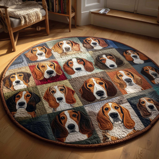 Basset Hounds Quilted Round Mat GFTOMA8663