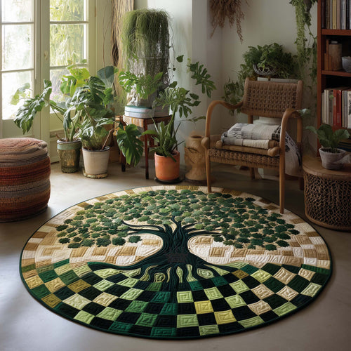 Celestial Tree Quilted Round Mat GFTOMA8664