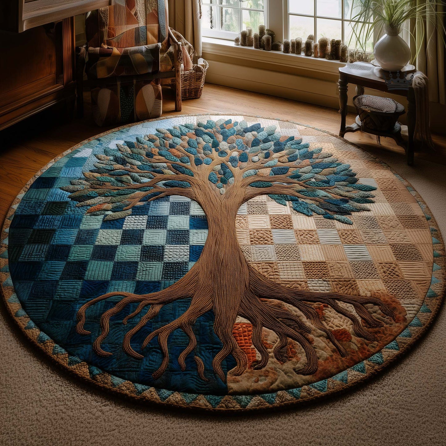 Tree Of Life Quilted Round Mat GFTOMA8666