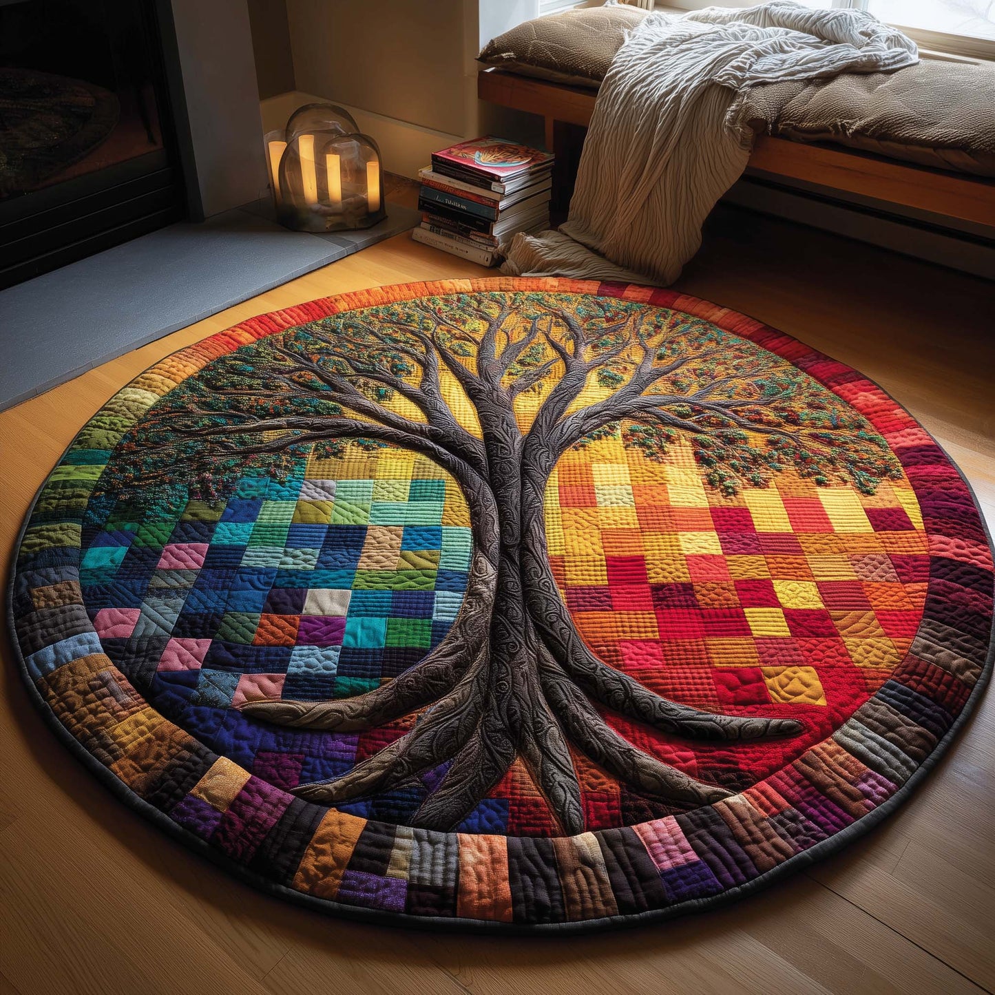 Eternal Roots Quilted Round Mat GFTOMA8669